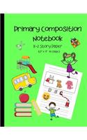 Primary Composition Notebook K-2 Story Paper 8.5" x 11" 110 pages: School Yard Dog Theme