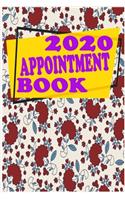 2020 Appointment Book Daily Planner: Cute Red Flower Cover Journal A 15 Minutes Appointment Book for Salons, Spas, Hair Stylist, Beauty, esthetics, Therapist Daily And Hourly Schedule