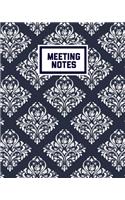 Meeting Notes: For Taking Minutes at Business Meetings Action/ Agenda Notebook Book