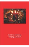 christmas notebook 120 pages squared