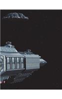 UFO Notebook Large Size 8.5 x 11 Ruled 150 Pages