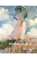 Notebook for Girls: 8.5 x 11 Large lined Notebook for Girls; Notebook, Journal or Diary