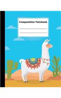 Cute Alpaca Composition Notebook
