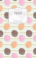 Composition Notebook: Kawaii College Ruled Narrow Line Comp Books for School - Cute Macaron Biscuits