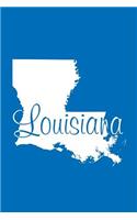 Louisiana - Cobalt Blue Lined Notebook with Margins: 101 Pages, Medium Ruled, 6 x 9 Journal, Soft Cover