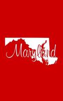 Maryland - Red Lined Notebook with Margins: 101 Pages, Medium Ruled, 6 x 9 Journal, Soft Cover