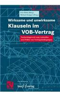 Wirksame Und Unwirksame Klauseln Im Vob-Vertrag