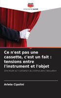 Ce n'est pas une cassette, c'est un fait: tensions entre l'instrument et l'objet