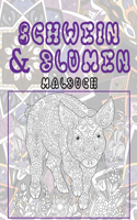 Schwein & Blumen - Malbuch