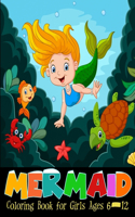 Mermaid Coloring Book for Girls Ages 6-12