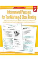 Informational Passages for Text Marking & Close Reading: Grade 2: 20 Reproducible Passages with Text-Marking Activities That Guide Students to Read Strategically for Deep Comprehension(Informational Passages for Text Marking & Close Reading)