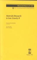Materials Research In Low Gravity Ii
