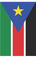 South Sudan Flag Notebook - South Sudanese Flag Book - South Sudan Travel Journal: Medium College-Ruled Journey Diary, 110 page, Lined, 6x9 (15.2 x 22.9 cm)