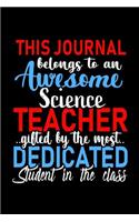 This Journal belongs to an Awesome Science Teacher