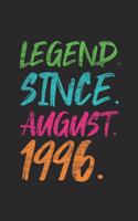 Legend Since August 1996: Graph Ruled Notebook - Journal 23rd Birthday for Woman and Men