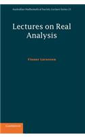 Lectures on Real Analysis: (Series Number 21 Australian Mathematical Society Lecture Series)