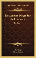 Documents Divers Sur Le Limousin (1893)