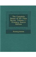 The Complete Poems of Sir John Davies, Volume 1