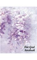 Wisteria Background Dot Grid Notebook