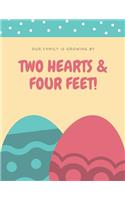 Our Family Growing by Two Hearts & Four Feet: Pregnancy Journal For Twins