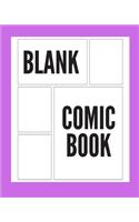 Purple Blank Comic Book