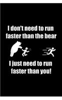 I don't need to run faster than the bear I just need to run faster than you!