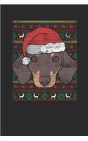 Ugly Christmas Sweater - Dachshund: Dotted Bullet Grid Notebook / Journal (6 X 9 -120 Pages) - Ugly Christmas Gift Idea