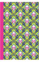 Journal: Skulls (Pink) 6x9 - Dot Journal - Journal with Dot Grid Paper - Dotted Pages with Light Grey Dots