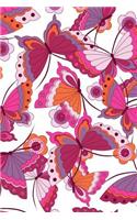 Butterfly Flower Pattern Journal: Blank Lined Composition Notebook 75 Sheets / 150 Pages 6 x 9 inch