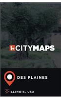 City Maps Des Plaines Illinois, USA