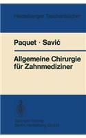 Allgemeine Chirurgie Für Zahnmediziner