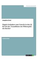 Hegels Gedanken zum Unrecht in den §§ 82-104 der 