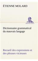 Dictionnaire grammatical du mauvais langage Recueil des expressions et des phrases vicieuses usitées en France, et notamment à Lyon