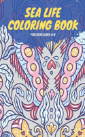 Sea life Coloring Book for kids ages 4-8