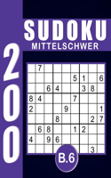 Sudoku Erwachsene Mittelschwer Band 6: Großdruck im DIN A4-Format, 200 Rätsel 9x9 Sudokus für Erwachsene Mittelschwer mit Lösungen Ein tolles Geschenk für Erwachsene und Senioren..