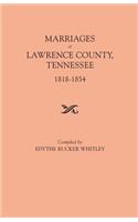 Marriages of Lawrence County, Tennessee, 1818-1854