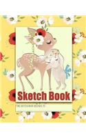 Sketch Book: a beautiful notebook for drawing, scribbling, doodling and journaling to express your creative & artistic side. The perfect activity for road trips 