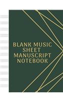 Blank Music Sheet Manuscript Notebook