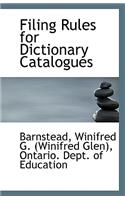 Filing Rules for Dictionary Catalogues