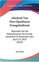 Afscheid Van Den Openbaren Evangeliedienst