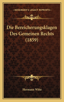 Bereicherungsklagen Des Gemeinen Rechts (1859)