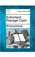Sutherland Peerage Claim