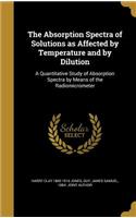 Absorption Spectra of Solutions as Affected by Temperature and by Dilution