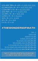 #WONDERSOFMATH Nifty Graph Paper Notebook 1/2 inch squares 120 pages: Notebook perfect for school Math with light blue cover, handy-sized 6"x 9", graph paper with 1/2 inch squares, perfect bound, ideal for graphs, math