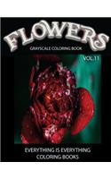 Flowers, The Grayscale Coloring Book Vol.11