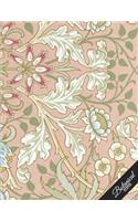 Botanical Notebook Collection: Vintage Background, Floral Journal/Diary, Wide Ruled, 100 Pages, 8.5 x 11