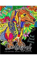 Dachshund coloring book for Adults and Friend
