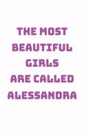 Alessandra Girl Woman Notebook: Blank Paper Journal 6x9 - 120 Pages