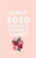 ranger 2020 Monthly Weekly Planner ranger Occupation Planner A beautiful