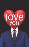 I love you Valentine Day gift notebook journal